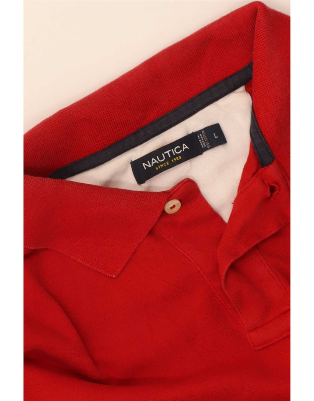 Nautica Polo para hombre grande rojo