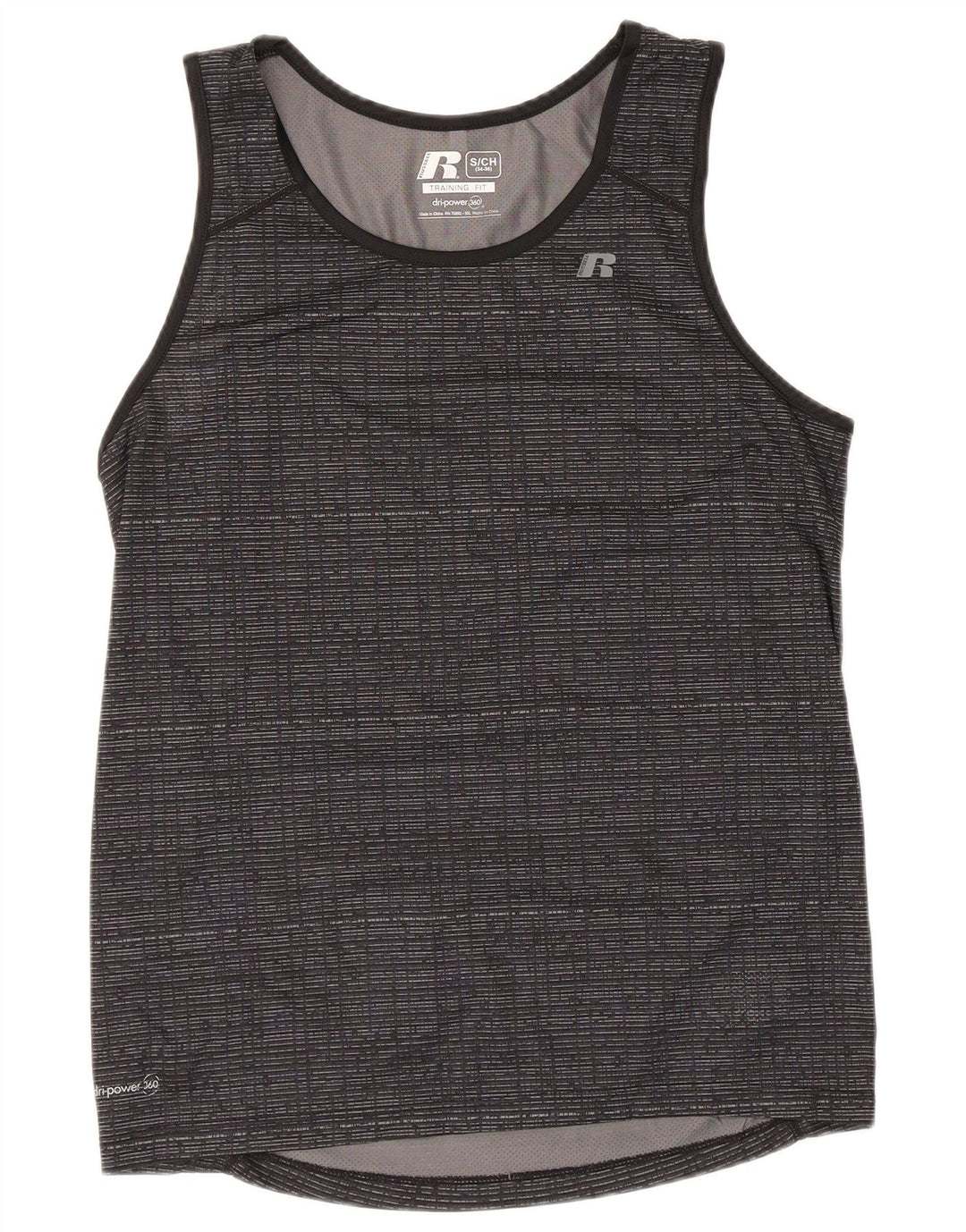 Russell Athletic Camiseta sin mangas para hombre UK 34/36 Small Gris Moteado Poliéster