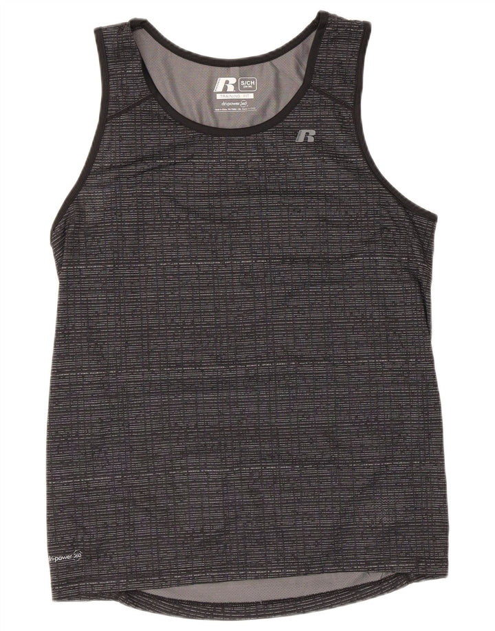 Russell Athletic Camiseta sin mangas para hombre UK 34/36 Small Gris Moteado Poliéster