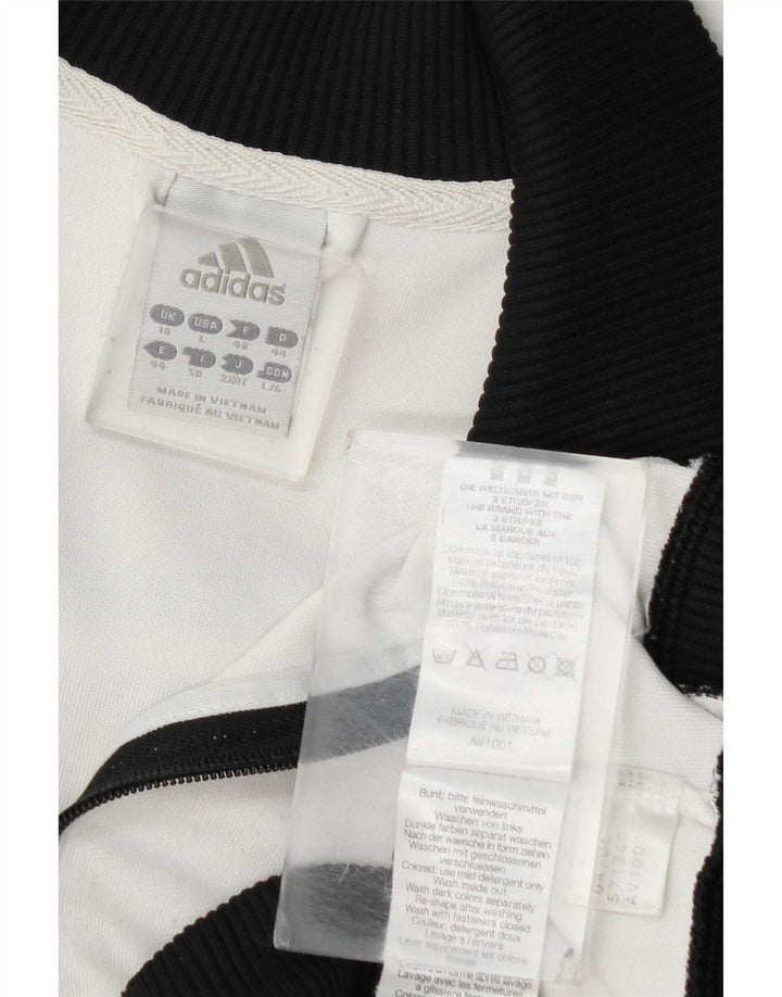 Adidas - Chaqueta de chándal para mujer, talla 40, XL, color blanco, poliéster