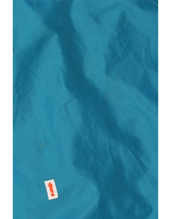 Vintage mujer chaqueta de lluvia con capucha Reino Unido 16 grande azul marino colorblock