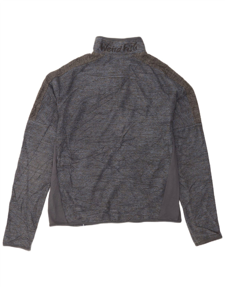 Weird Fish Hombre Chándal Top Chaqueta Grande Azul Colorblock Poliéster