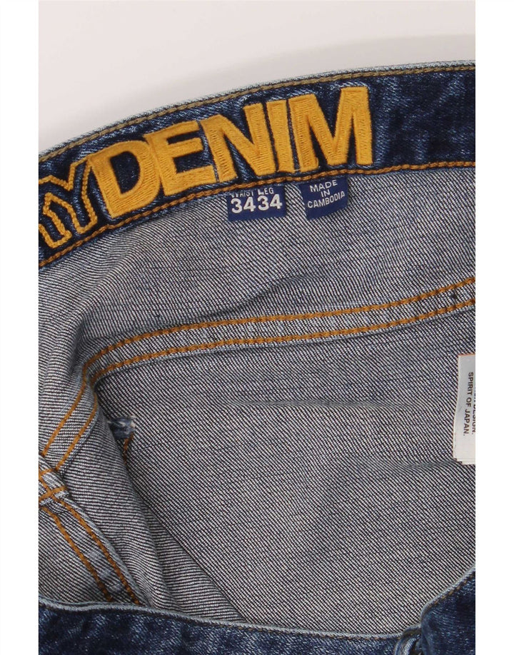 Superdry Vaqueros Rectos Para Hombre W34 L30 Algodón Azul