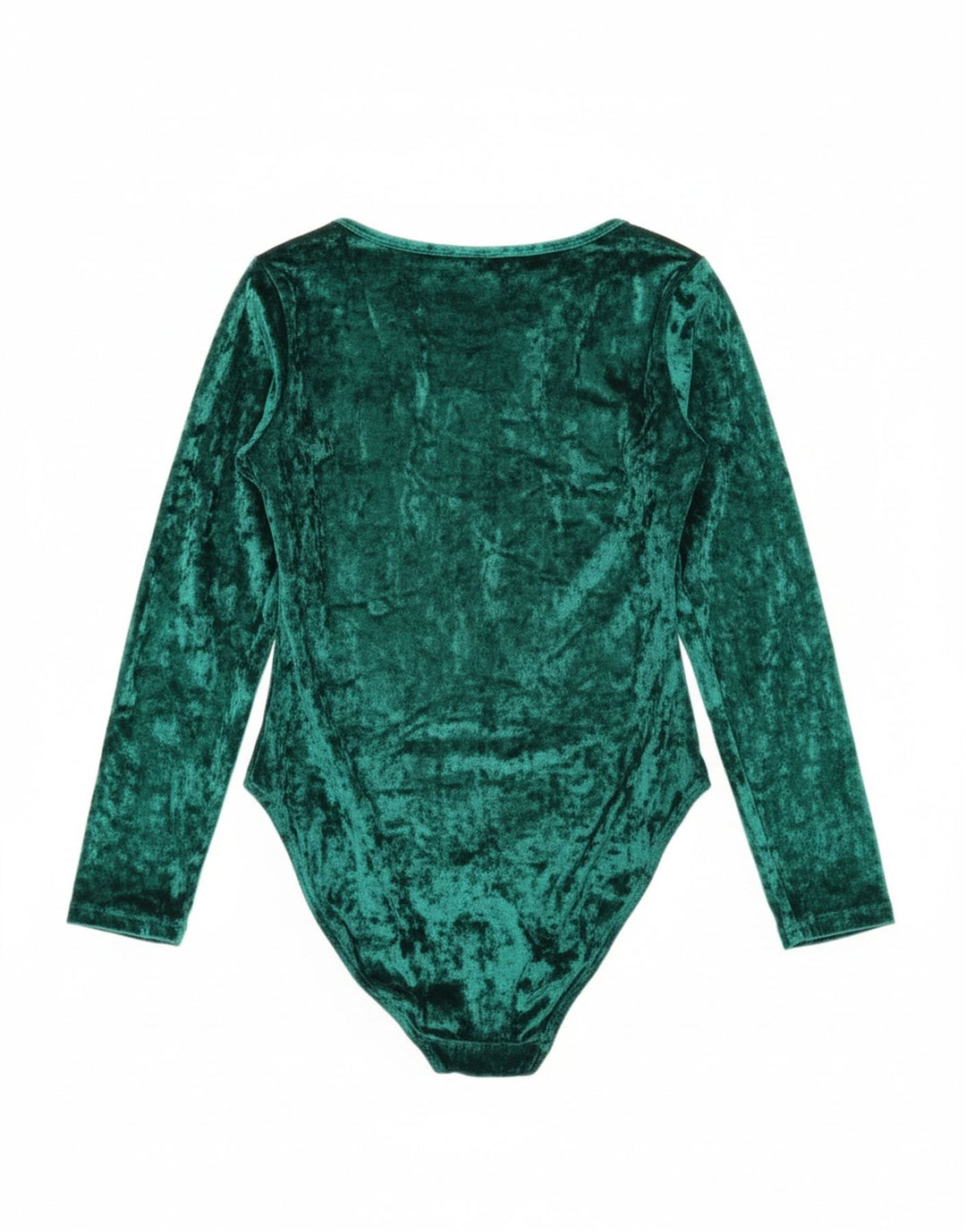 CANDA Womens Long Sleeve Bodysuit UK 14/16 Large Green Polyester Vintage Canda and Second-Hand Canda from Messina Hembry 