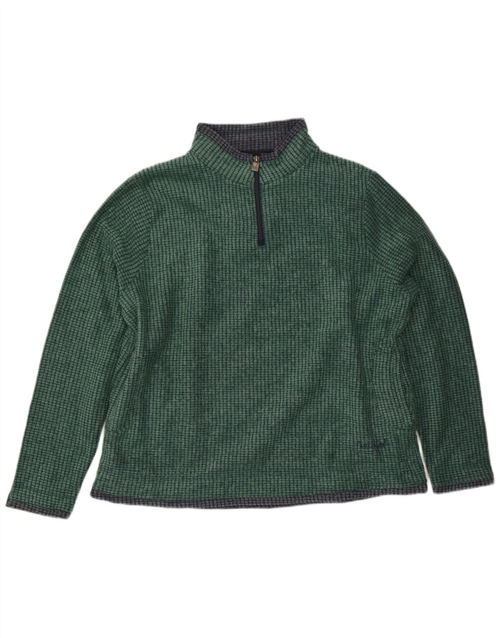 Weird Fish Jersey Polar Hombre con Cremallera y Cuello XL Poliéster Verde