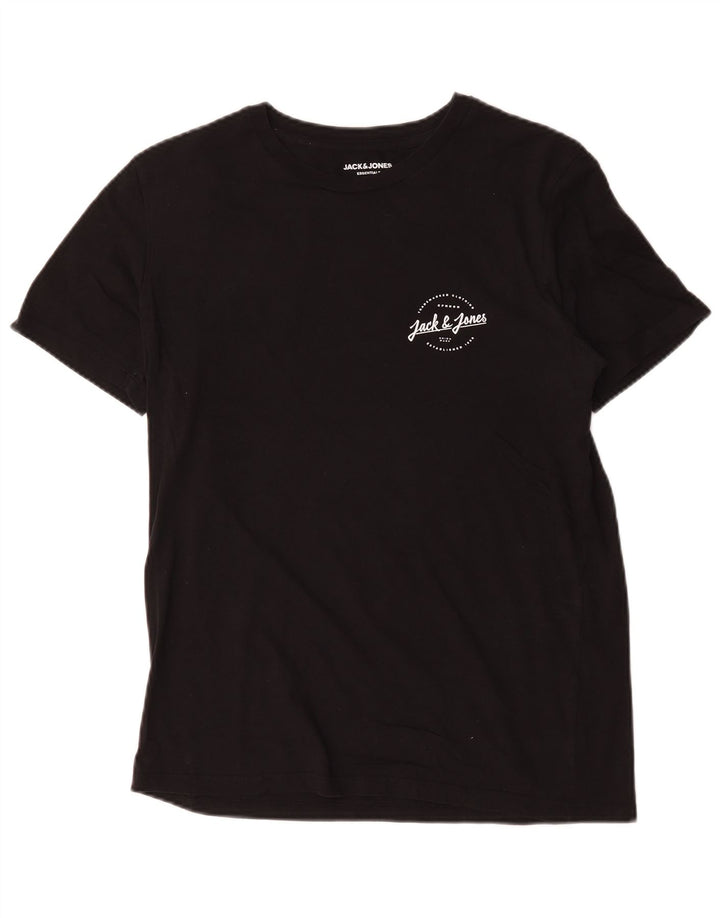 Jack & Jones - Camiseta para hombre, talla grande, color negro, algodón