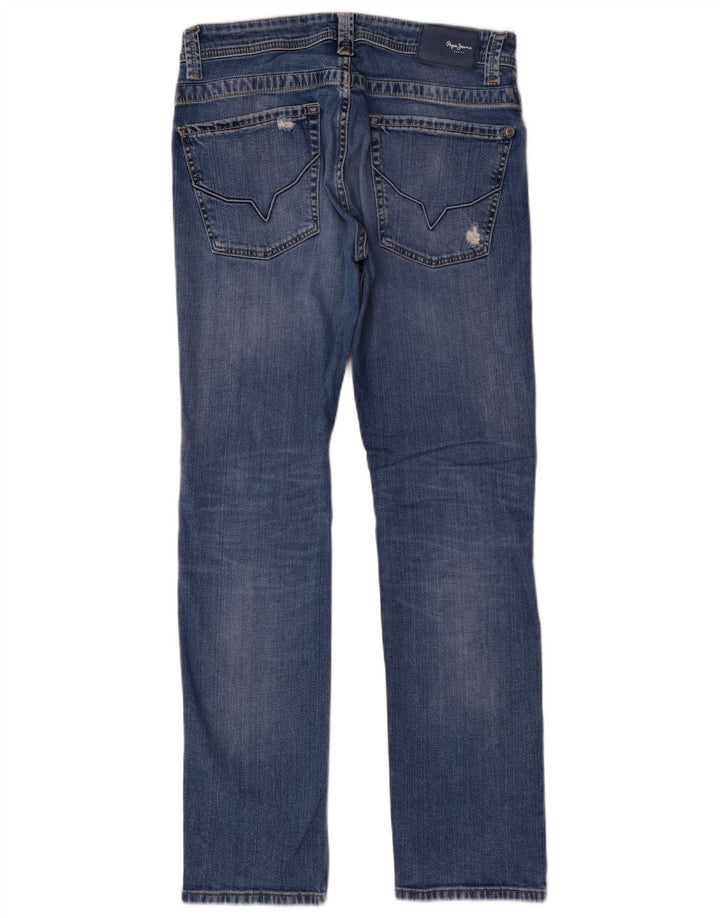 PEPE Jeans Vaqueros Rectos Regulares Desgastados para Hombre W32 L32 Algodón Azul