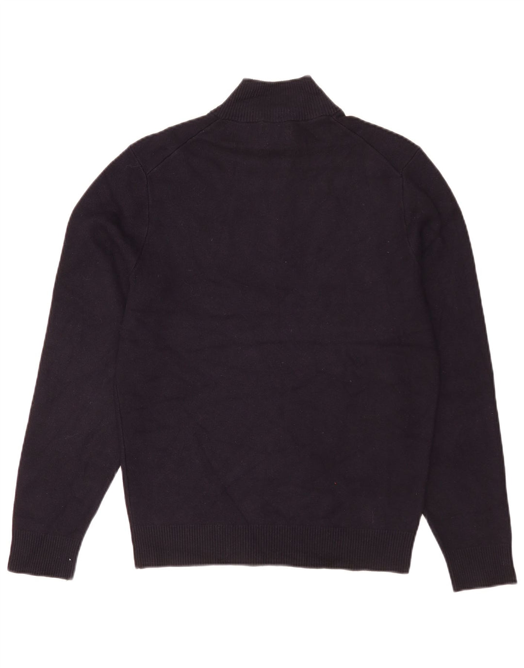 Massimo Dutti Hombre Jersey Con Cremallera Y Cuello Medio Azul Marino