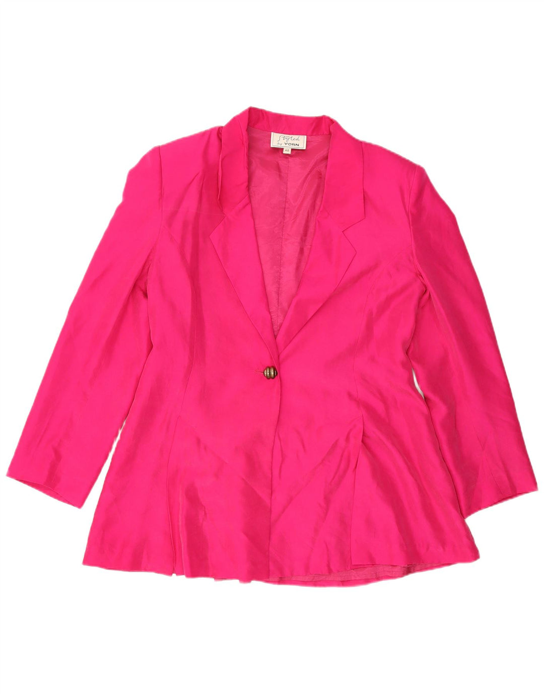 Yorn Chaqueta Blazer De 1 Botón Para Mujer EU 40 Seda Rosa Mediana