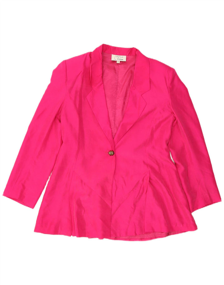 Yorn Chaqueta Blazer De 1 Botón Para Mujer EU 40 Seda Rosa Mediana