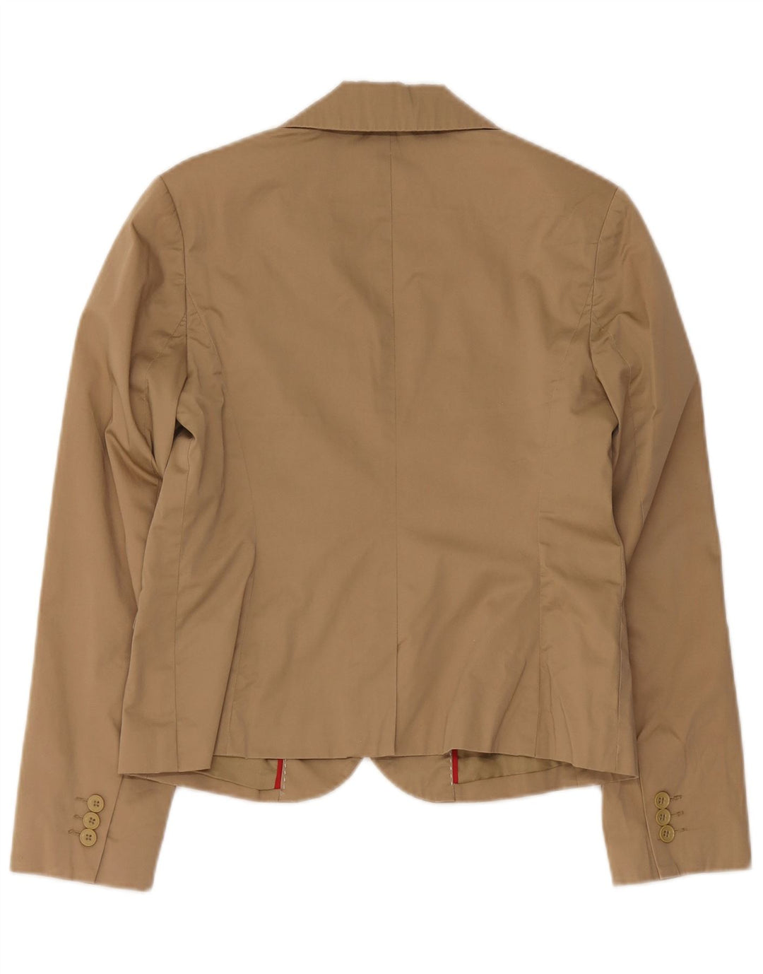 Tommy Hilfiger Chaqueta Blazer de 2 Botones para Mujer US 8 Medio Beige Algodón