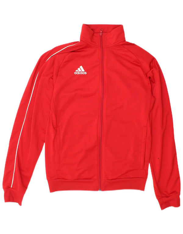 Adidas Hombre Chándal Top Chaqueta Pequeña Rojo Poliéster