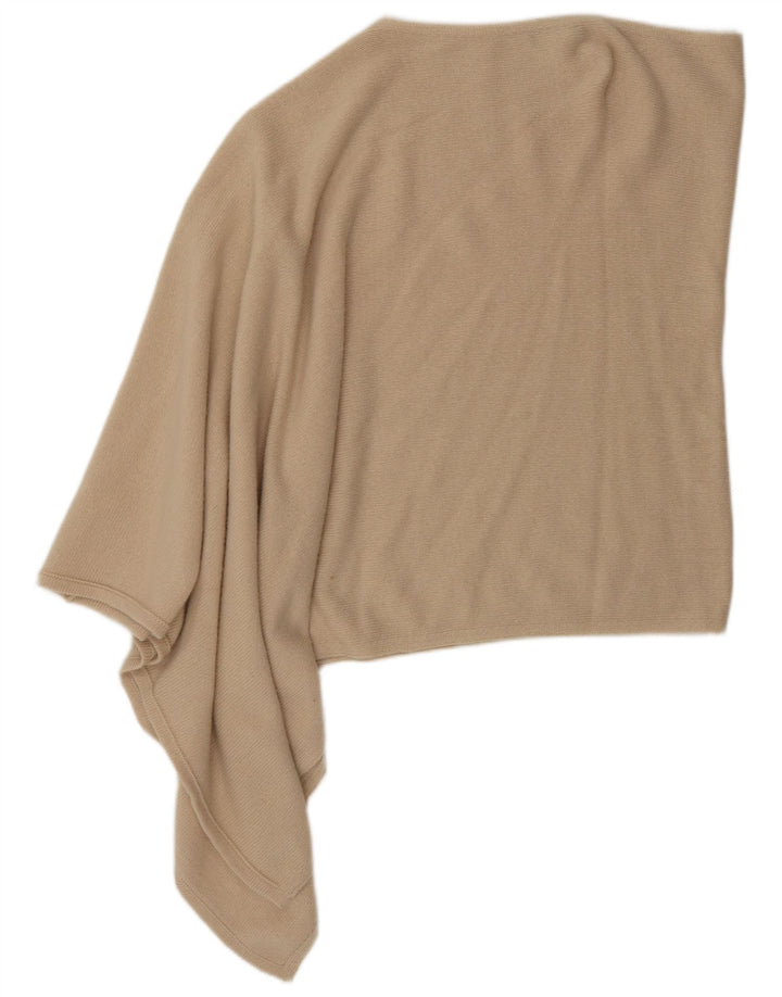 Benetton Jersey Poncho Asimétrico Talla Única Lana Beige