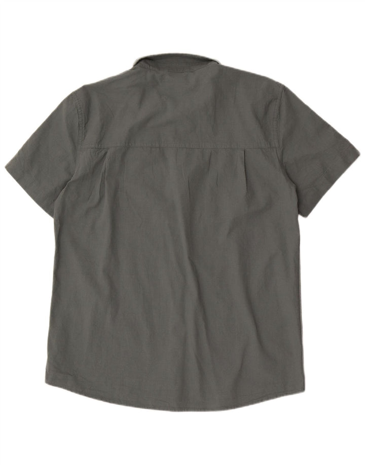 Camisa de manga corta para hombre Mountain Warehouse Algodón gris grande