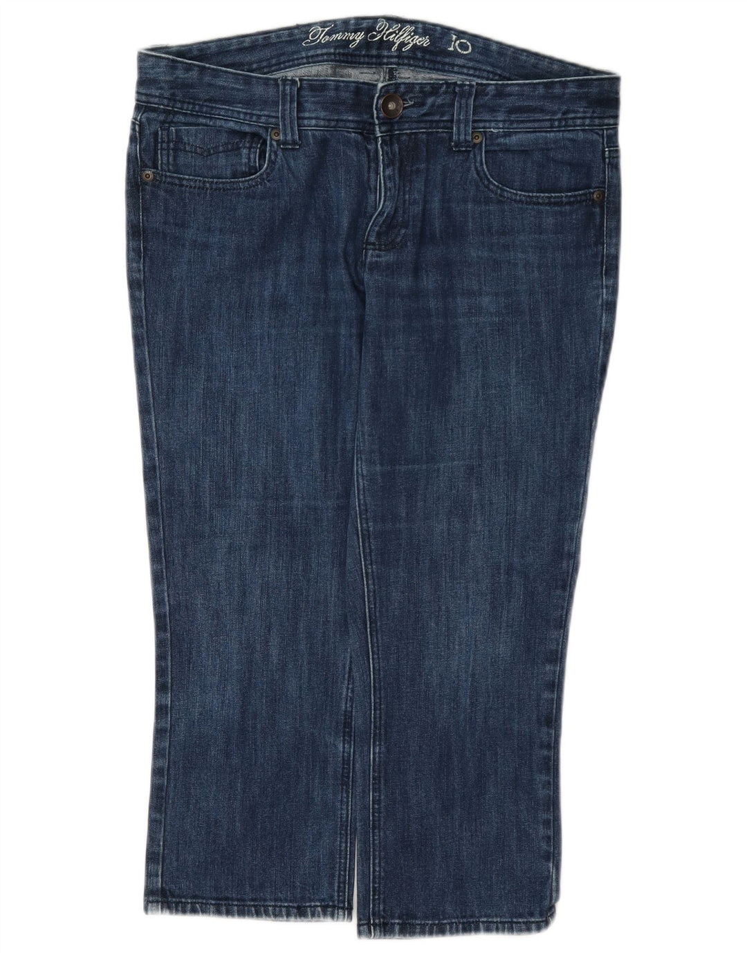 Tommy Hilfiger Jeans Capri para Mujer US 10 Grande W32 L21 Azul