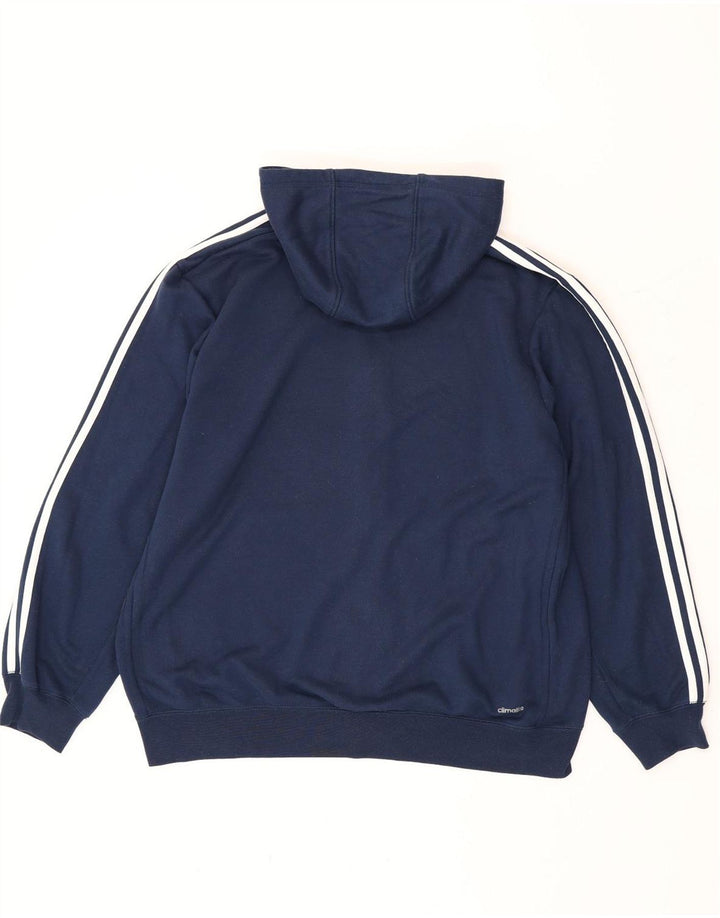 Adidas Mens Climalite Zip Sudadera con capucha Suéter XL Azul Marino Poliéster