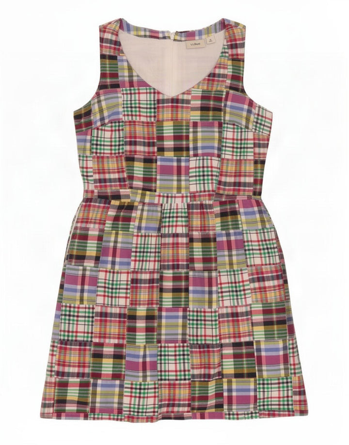 L.L.Bean Vestido sin mangas para mujer US 6 mediano multicolor patchwork