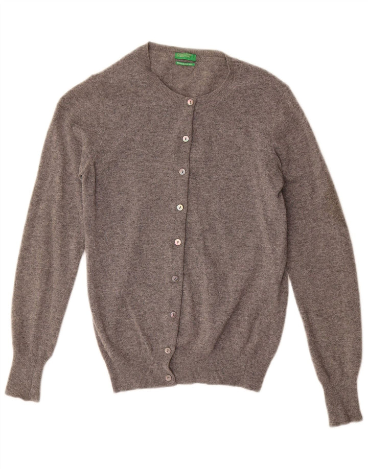 Benetton Cárdigan Mujer UK 40 Small Lana Gris