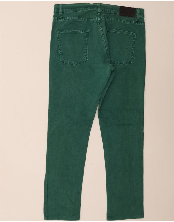 Zara Mens Slim Jeans EU 46 XL W36 L30 Algodón Verde