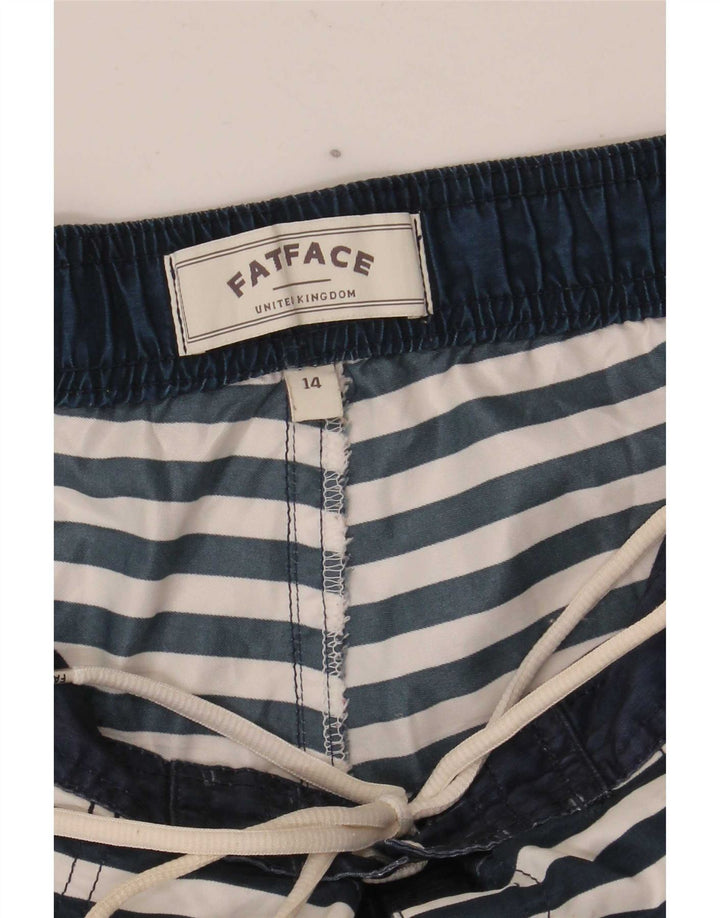 Bañador para mujer Fat Face UK 40 Grande Poliéster a rayas azul marino