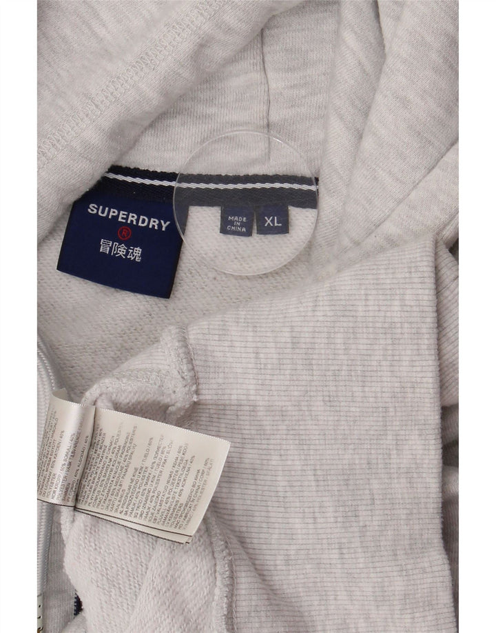 Superdry Jersey con capucha gráfica para hombre XL Algodón gris