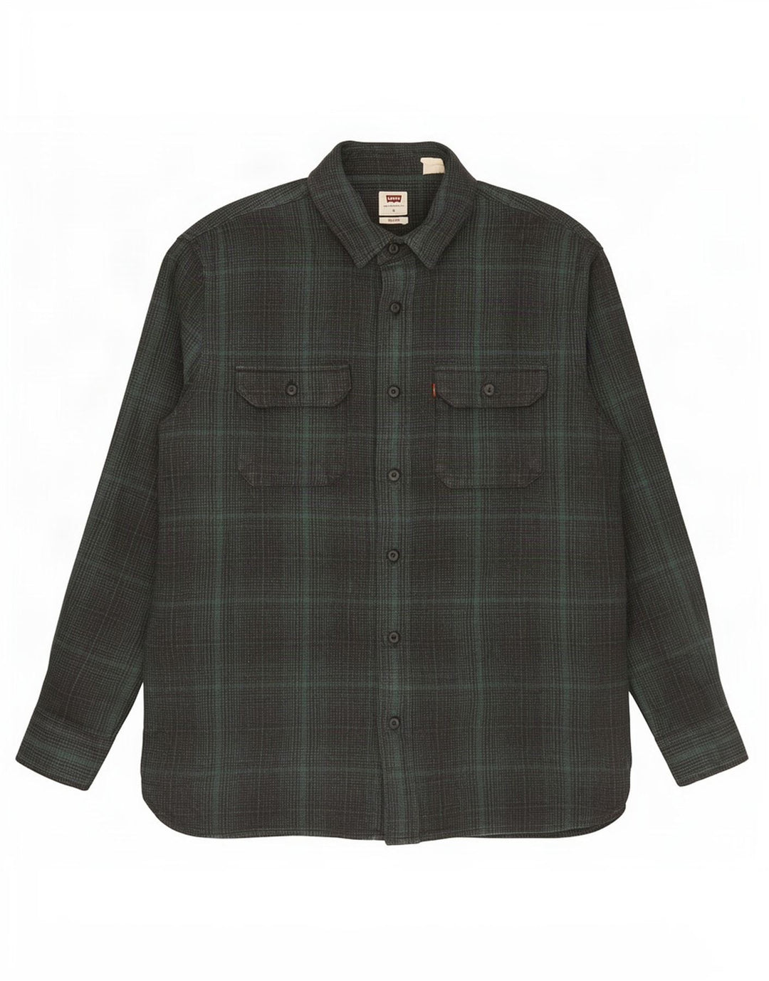 Camisa Levi's Relaxed De Franela De Algodón A Cuadros Verdes Grandes