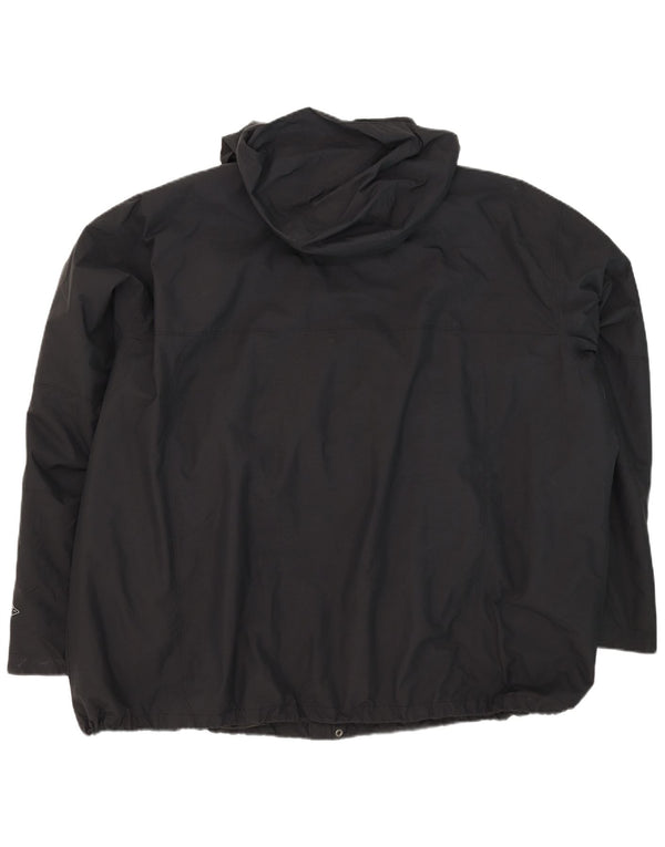 Columbia Mens Hooded Windbreaker Jacket UK 48 4XL Black Nylon