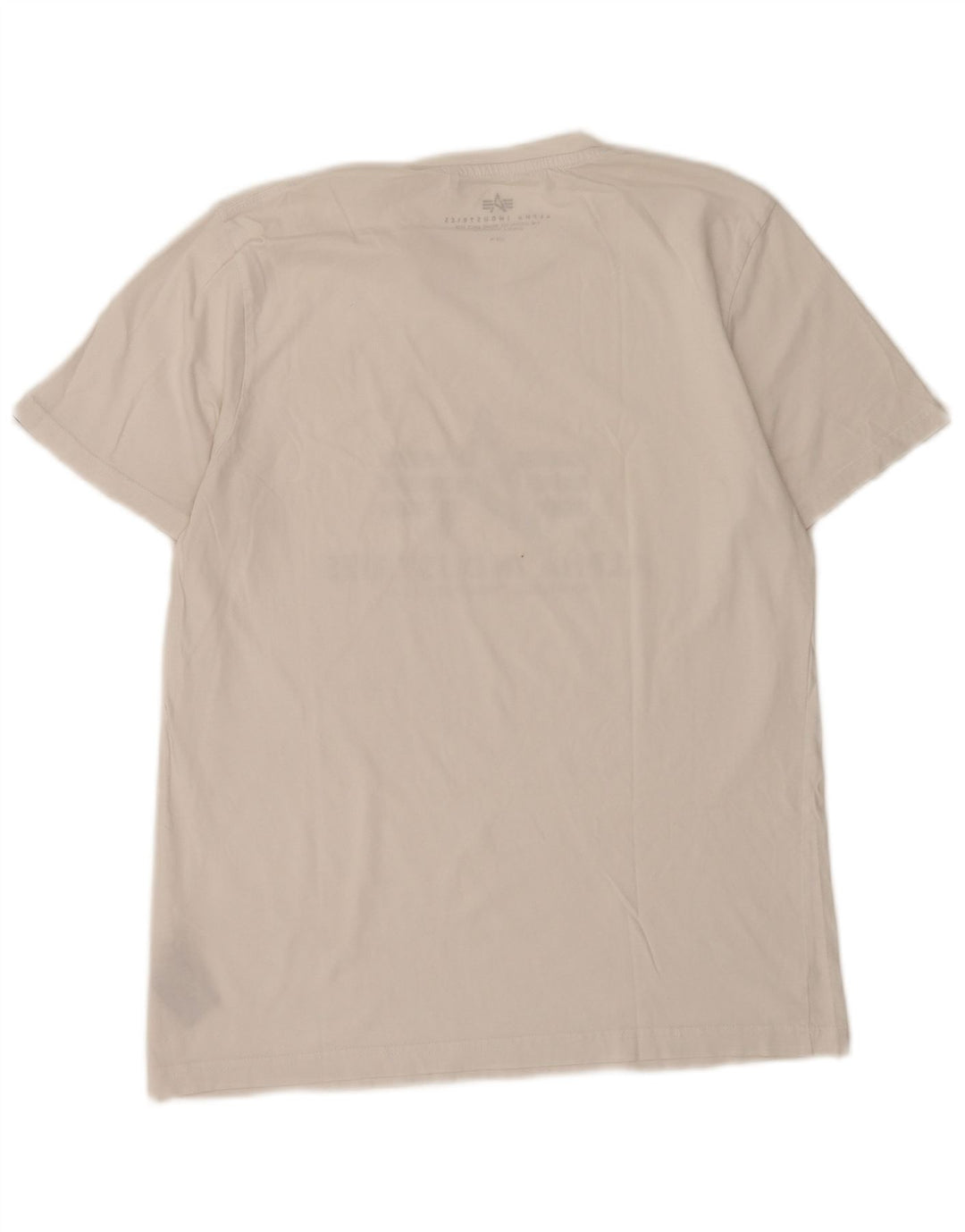 Alpha Industries Camiseta gráfica para hombre Top Algodón blanco mediano