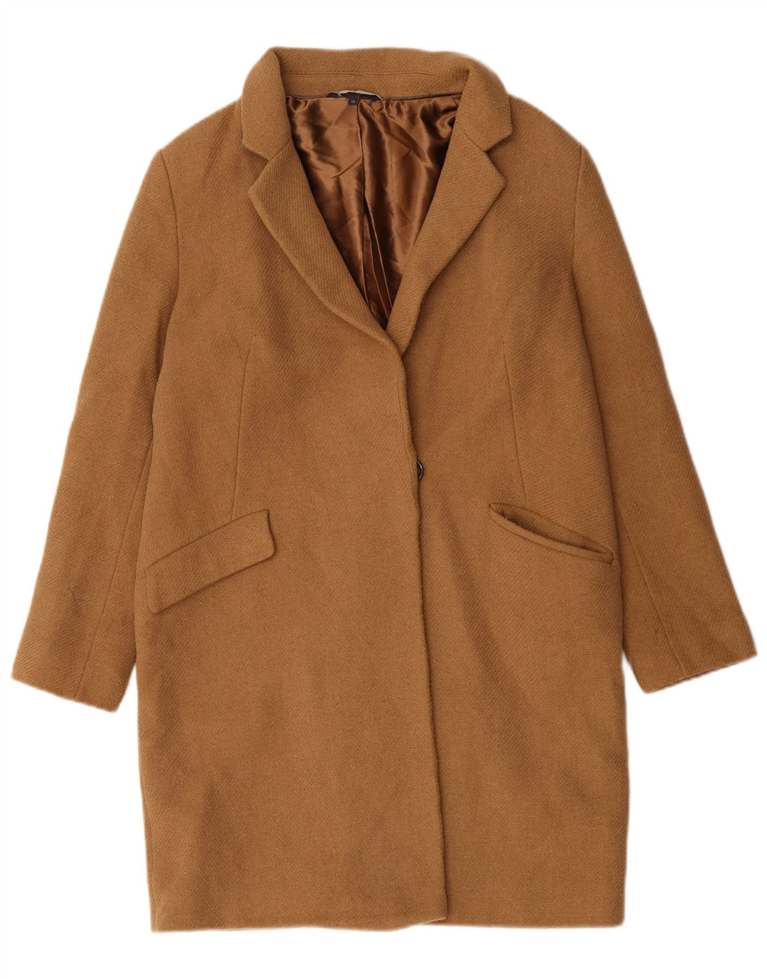 Marks & Spencer Abrigo extragrande para mujer UK 10 Small Beige Wool
