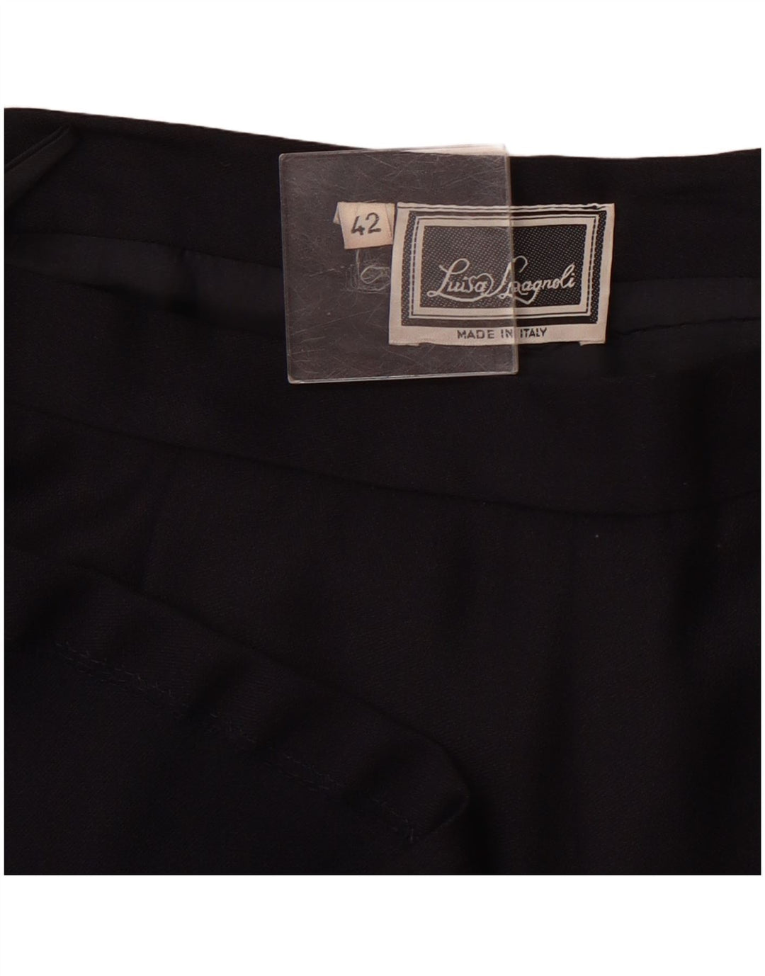 LUISA SPAGNOLI Falda acampanada de cintura alta para mujer IT 42 Medium W26 Azul marino