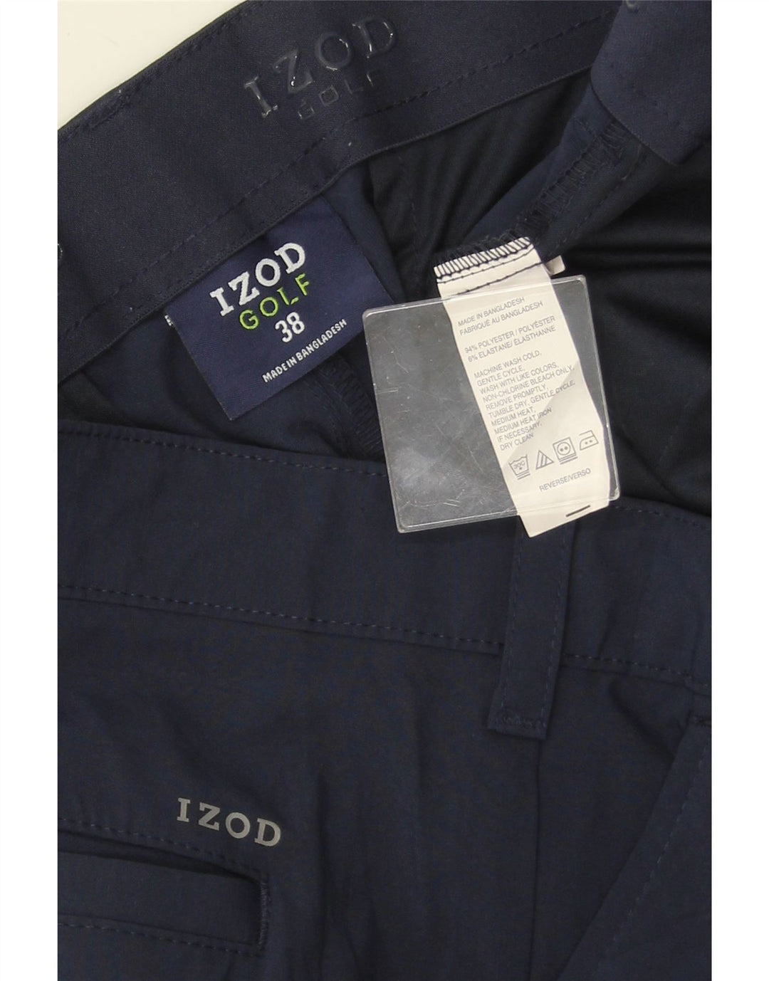 IZOD Pantalones cortos cargo para hombre W38 XL Poliéster azul marino