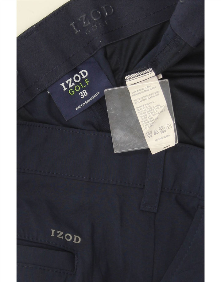 IZOD Pantalones cortos cargo para hombre W38 XL Poliéster azul marino