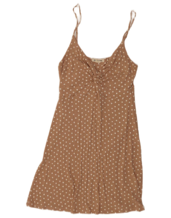 Billabong Vestido sin mangas para mujer UK 42 Medio Beige Lunares