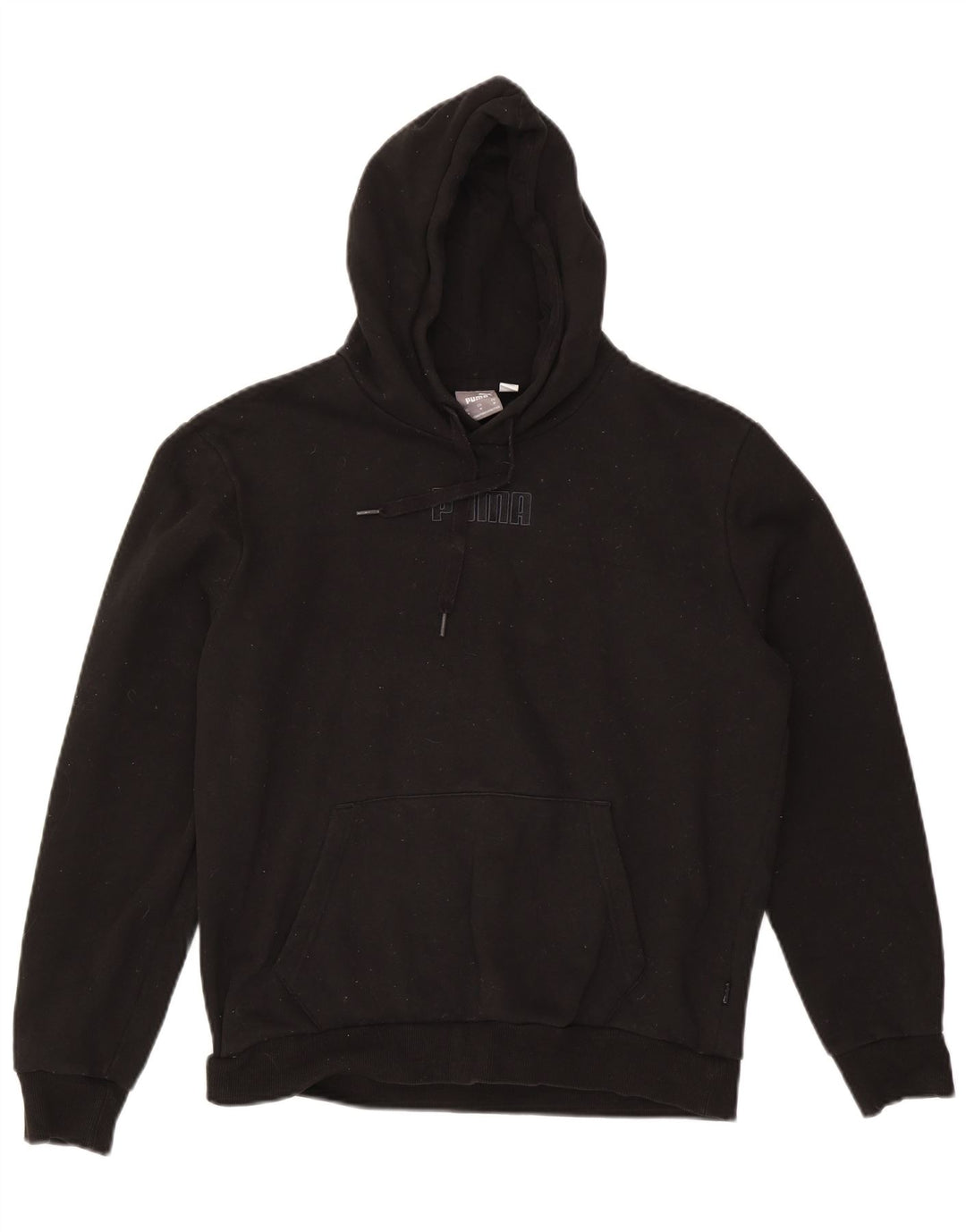 PUMA Jersey con capucha gráfica para hombre Algodón negro mediano