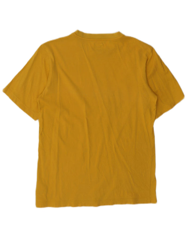 Adidas - Camiseta gráfica para hombre, talla pequeña, algodón amarillo