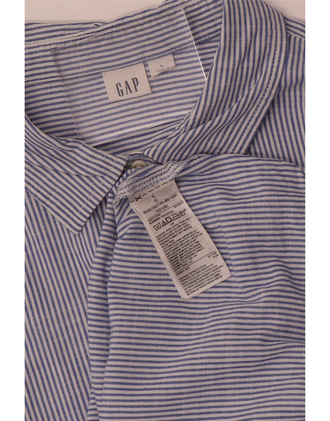 Camisa Gap para mujer talla 16 algodón a rayas azul grande