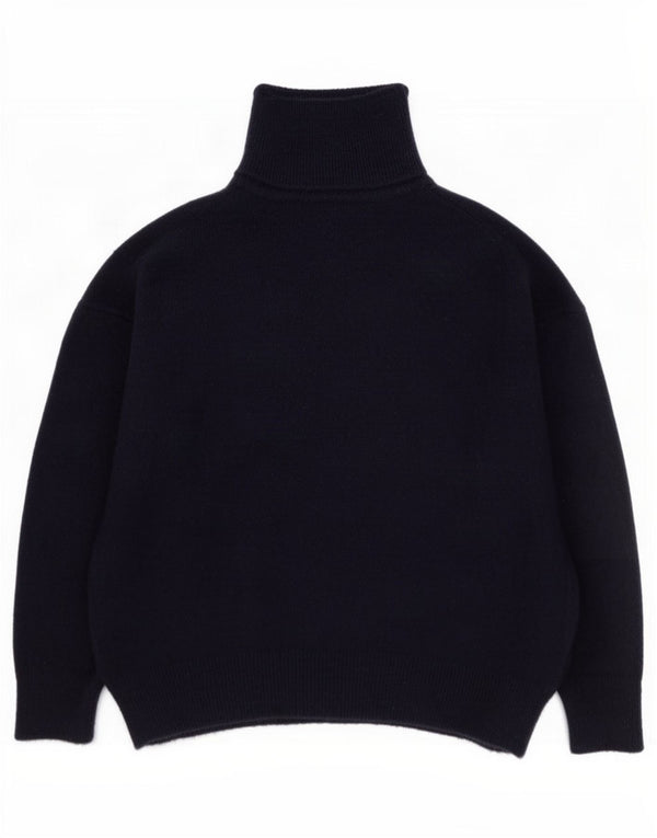 Zara Mujer Oversize Roll Neck Jumper Sweater UK 10 Small Azul Marino