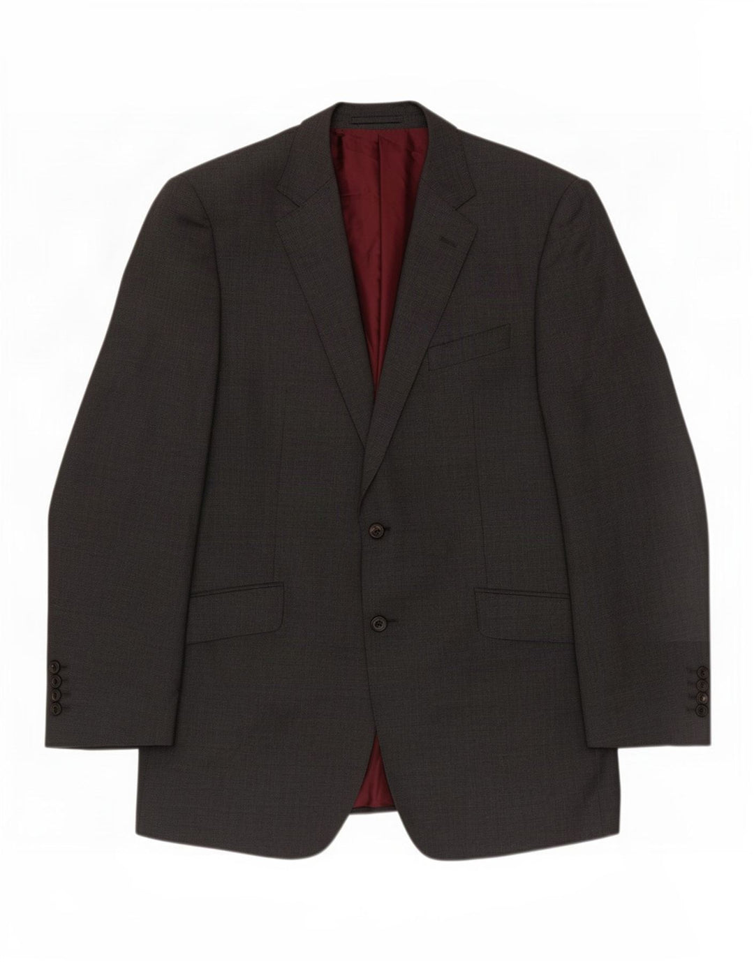 Marks & Spencer Chaqueta tipo blazer larga con 2 botones para hombre, talla 42, lana gris grande