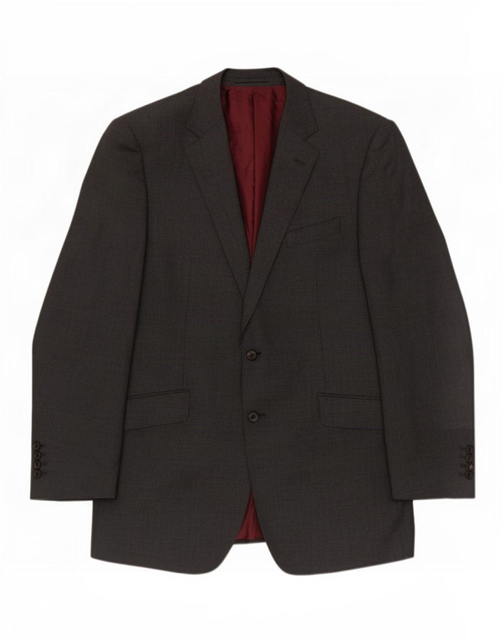 Marks & Spencer Chaqueta tipo blazer larga con 2 botones para hombre, talla 42, lana gris grande