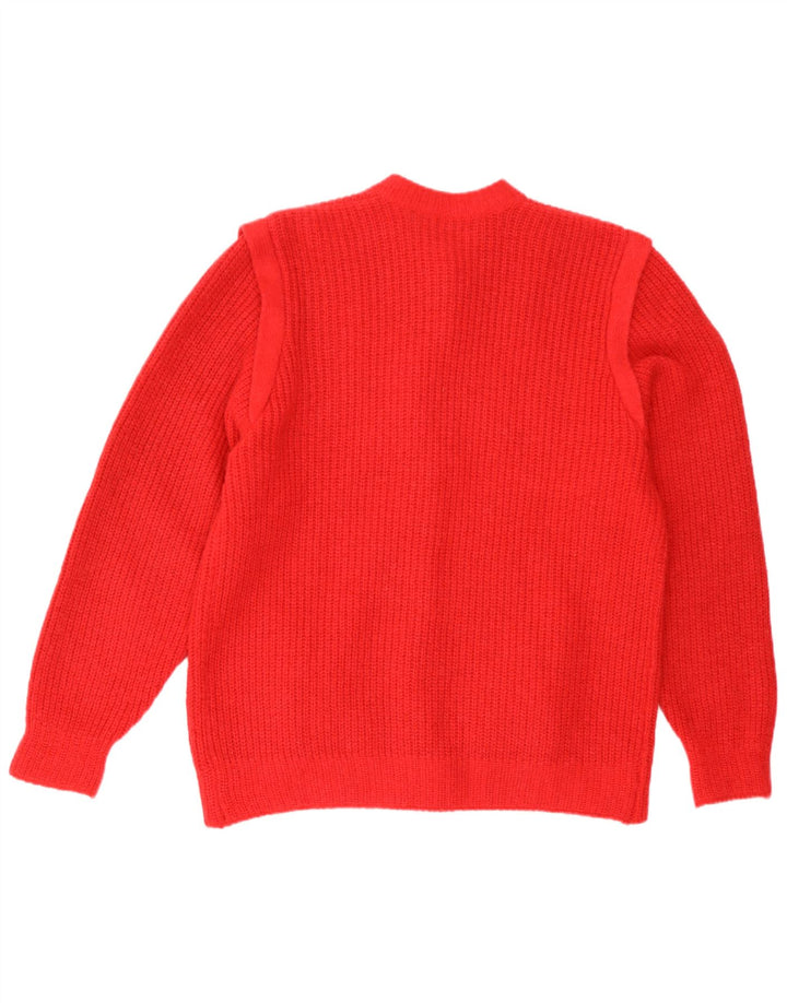 Vintage mujer Cardigan suéter Reino Unido 16 rojo grande