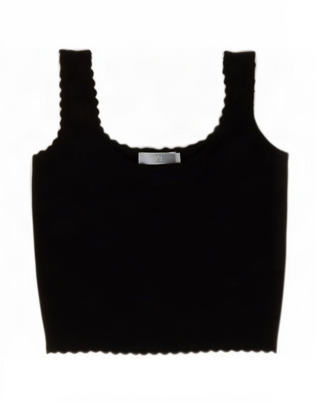 Zara Mujer Crop Cami Top UK 42 Mediano Negro