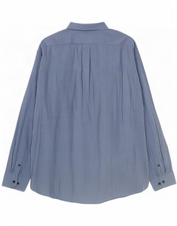 Camisa Gap de corte clásico para hombre, talla 2XL, algodón a cuadros azul