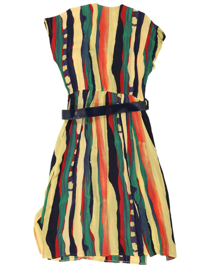 Puszta Vestido Camisero De Manga Corta Para Mujer IT 44 Medium Multicolor Rayas