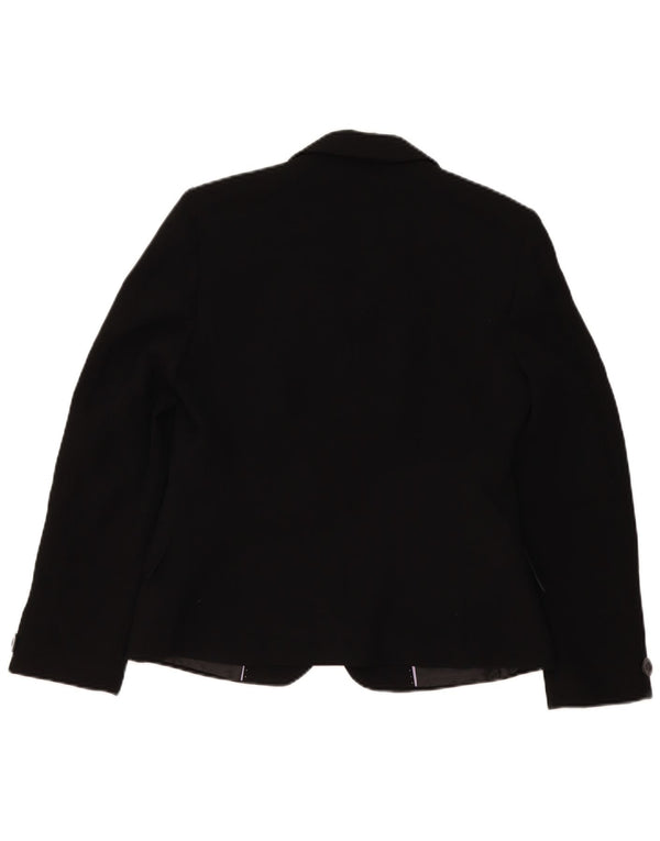 Marks & Spencer Chaqueta Blazer Corta de 1 Botón para Mujer UK 44 Mediana Negra