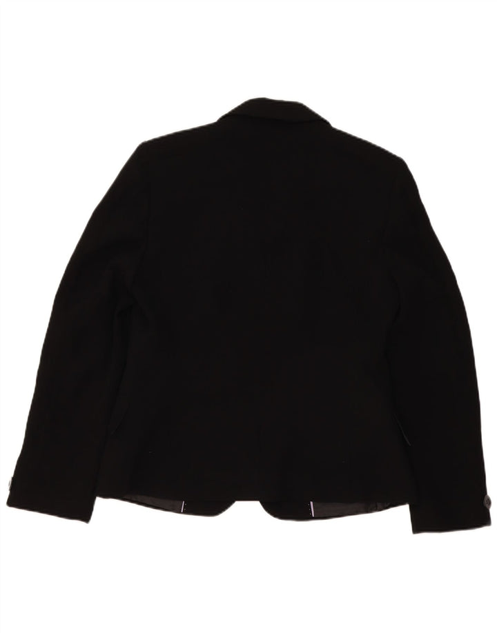 Marks & Spencer Chaqueta Blazer Corta de 1 Botón para Mujer UK 44 Mediana Negra