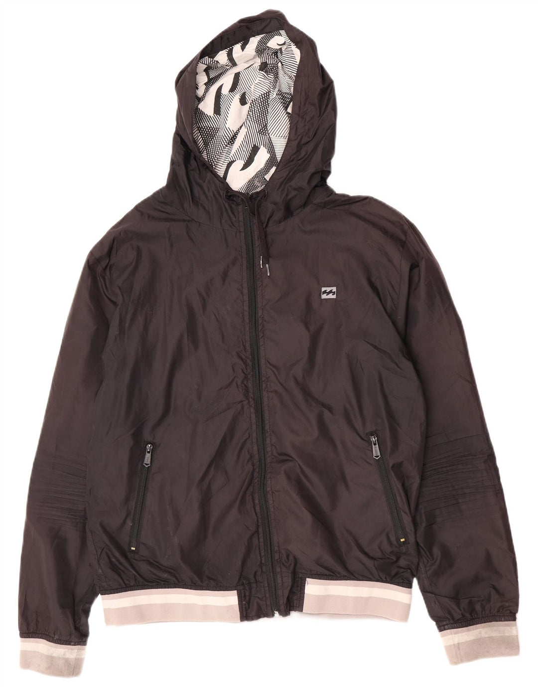 Billabong Chaqueta bomber con capucha para hombre UK 40 Large Poliéster negro