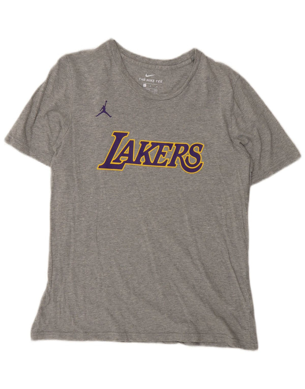 Nike Boys Lakers Graphic Camiseta Top 14-15 años Grande Gris Algodón