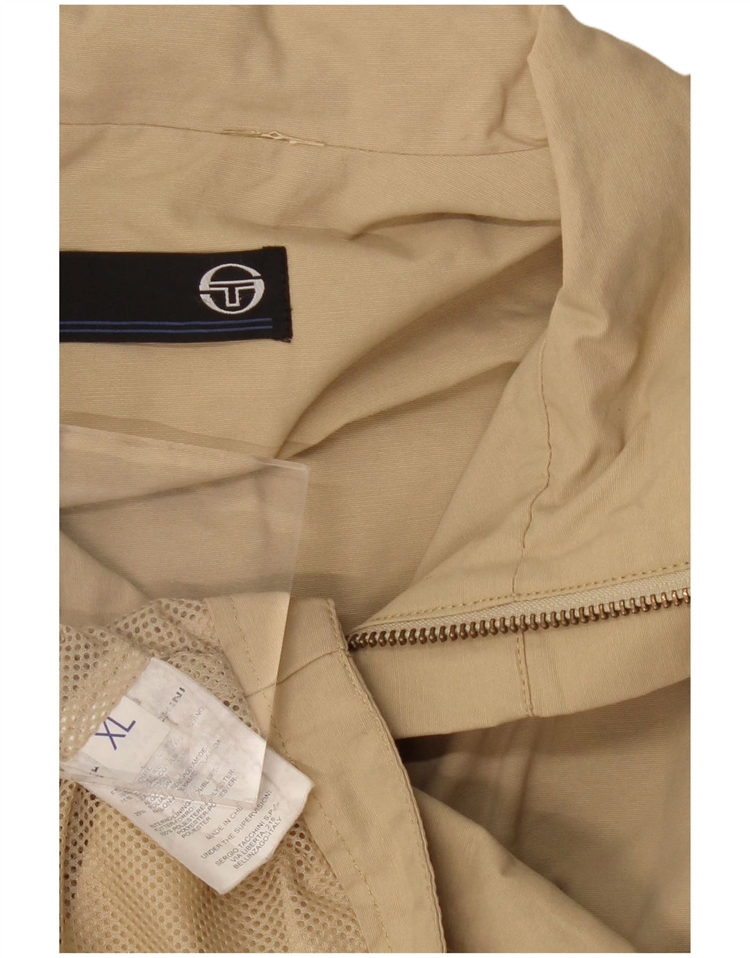 Sergio Tacchini Chaqueta Bomber Hombre UK 42 XL Algodón Beige