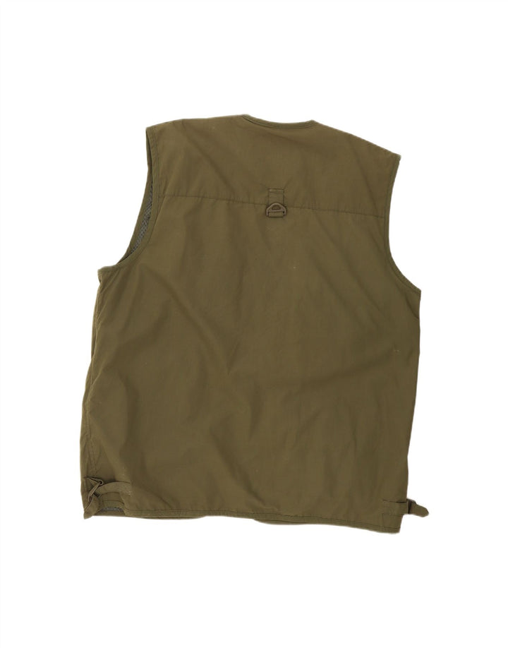 CHAMPION Mens Utility Gilet UK 44 2XL Khaki Polyester