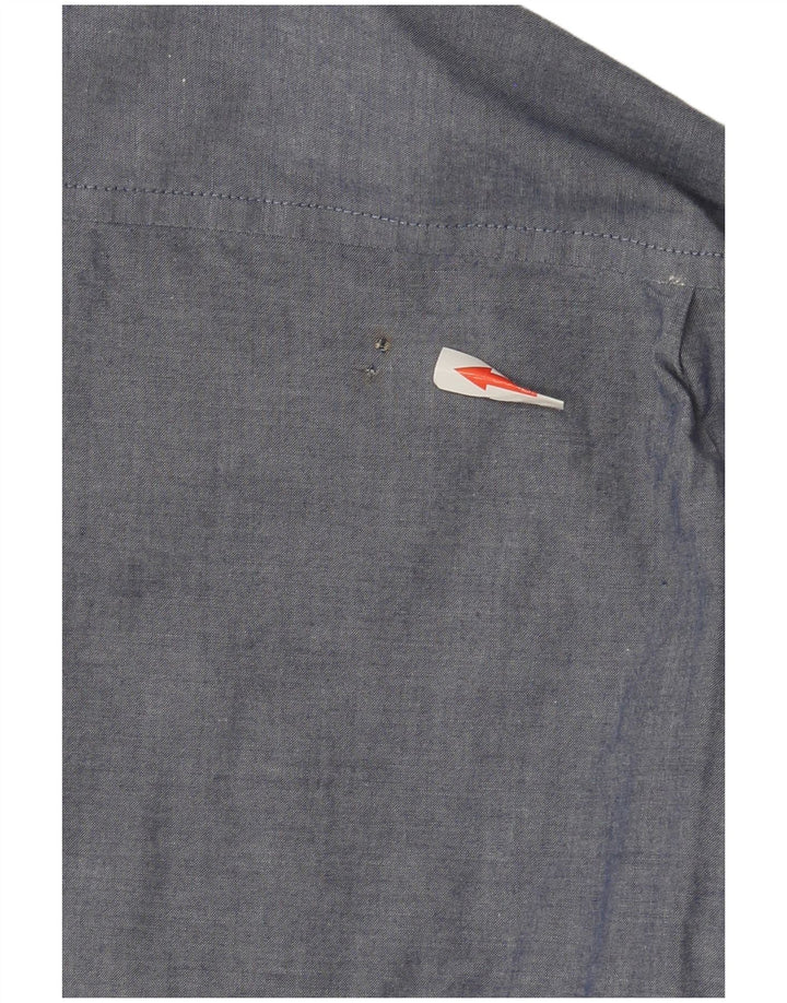 Camisa Reiss Hombre XL Algodón color block azul